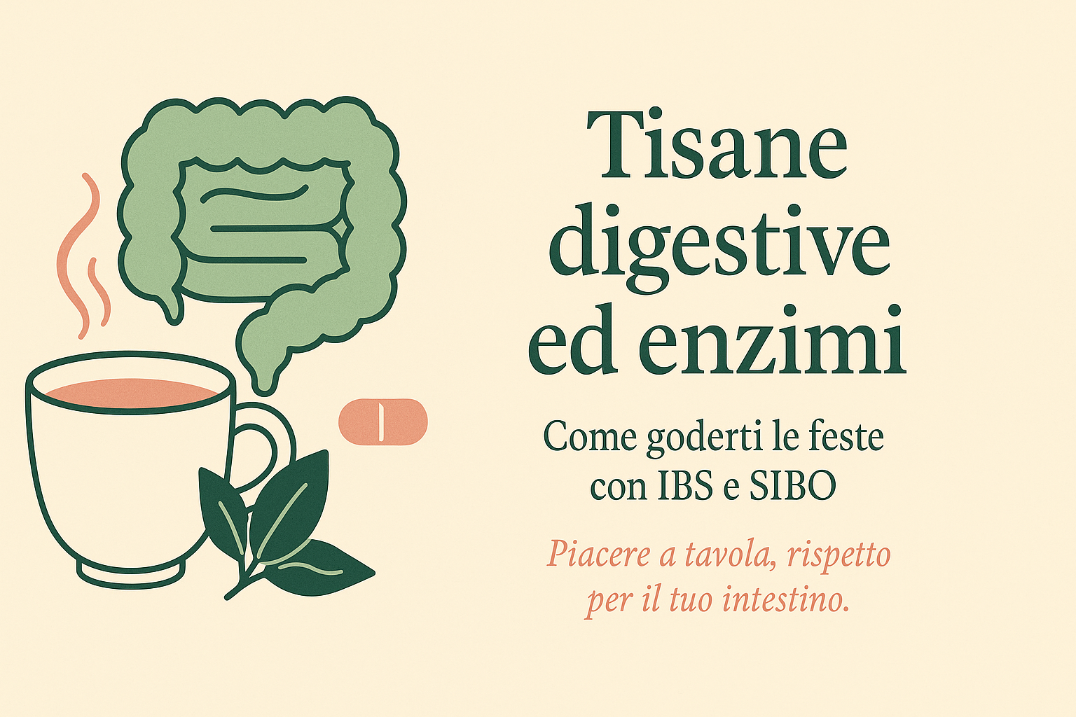 Tisane digestive ed enzimi: come goderti le feste con IBS e SIBO