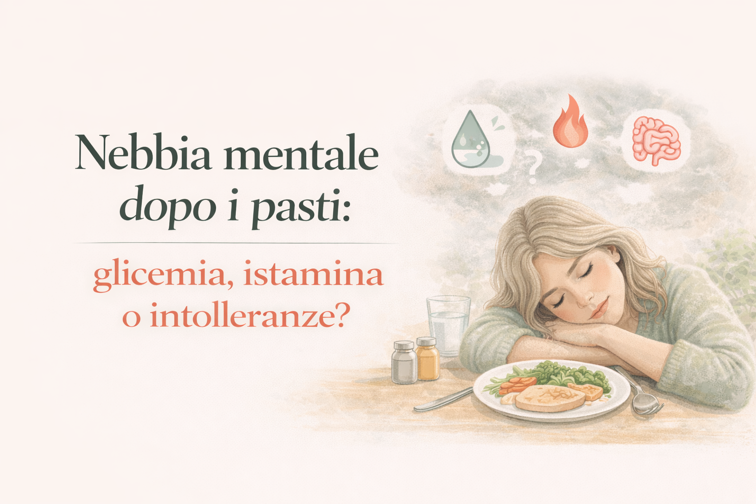 nebbia mentale dopo i pasti cause glicemia istamina intestino