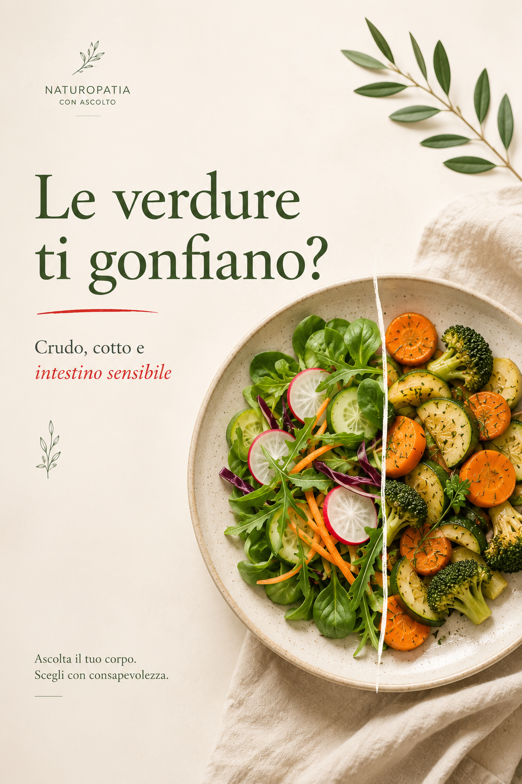 Verdure e intestino sensibile: meglio crude o cotte?