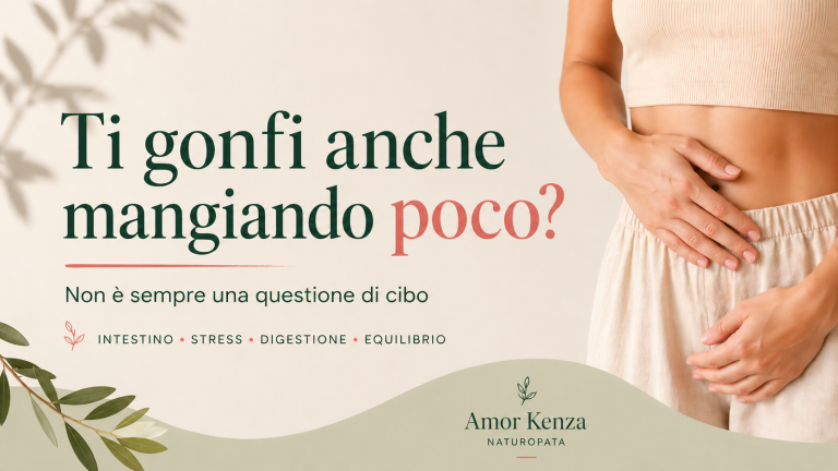 Ti gonfi anche mangiando poco? Perché succede davvero (e da dove iniziare)